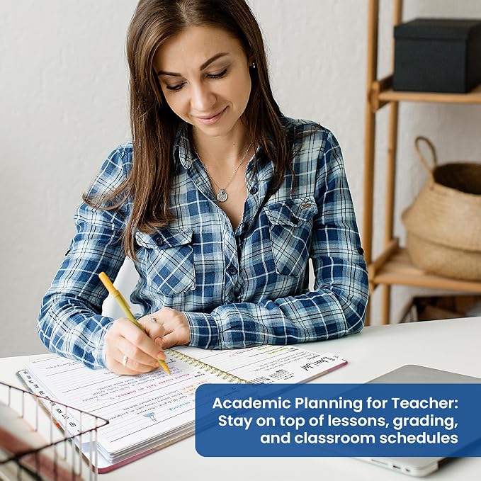 Taja Planner 2026-2027, Jul 2026-Jun 2027 Monthly & Weekly Calendar Planner | 8.5" x 11", Hardcover Academic Calendar, Teacher Student Agenda Book with Tabs, School Office Supplies, Color Splash