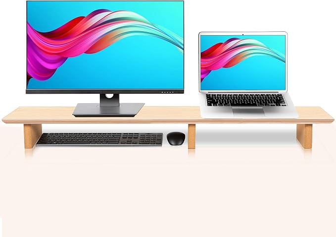 Leather Desk Pad& Monitor Stand