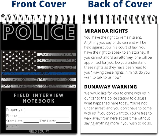 Field Equipt Police Incident Report Pocket Notepads, 5" x 3.5", 12 Pack