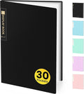 Sooez Binder with Plastic Sleeves 30-Pocket, Displays 60 Pages, 8.5"x11" | Presentation Folders with Clear Sheet Protectors, Art Portfolio Binder for Certificate & Office Project Folder