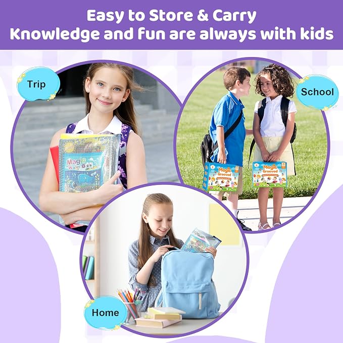 Magic Grooved Writing Practice Books for Kid, 8-in-1 Handwriting Kit