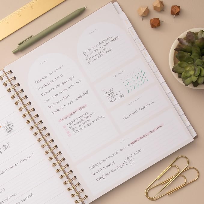 Blue Sky Life Note It 2027 Weekly & Monthly Planner, 8.5"x11", Solid Latte