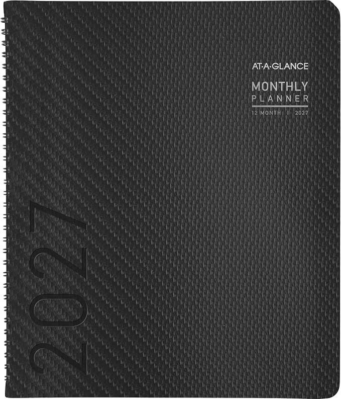 AT-A-GLANCE 2027 Planner, Monthly, 9" x 11", Contemporary, Charcoal (70260X4527)