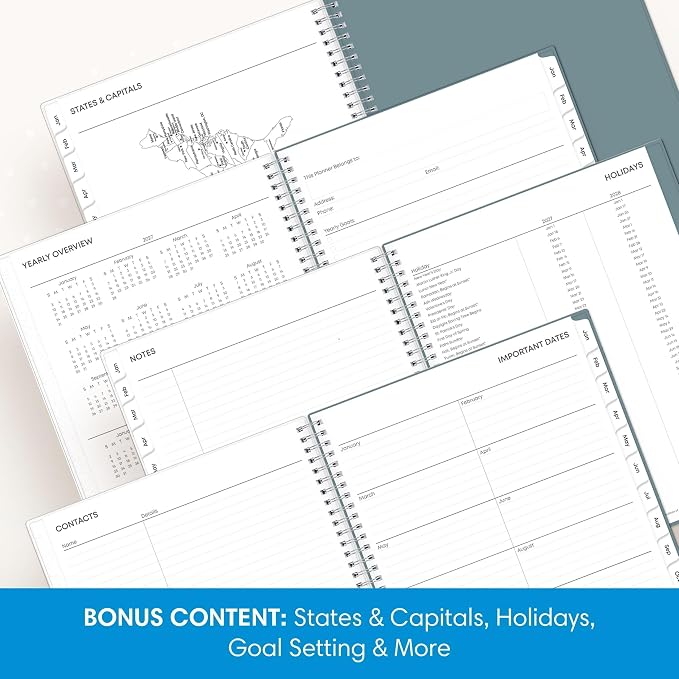 Blue Sky 2027 Weekly & Monthly Planner Calendar, 8.5"x11", Amitza