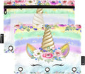 Unicorn Pink Pencil Pouch for 3 Ring Binder, 2 Pack Waterproof Pencil Bags Clear Window Zipper School Office Supplies