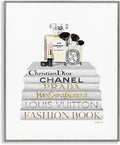 Bookstack Makeup Accessories Glam, 16 x 20 Inch Framed Giclée Print | Stupell Industries · By Amanda Greenwood · Ready to hang · Stylish gift for book and beauty lovers · Made in USA