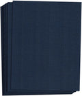 Hamilco Colored Cardstock Scrapbook Paper 8.5x11 Linen Textured Color Card Stock Paper Denim Blue 80 lb Cover 50 Pack