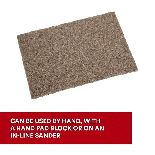3M Scotch-Brite Heavy Duty Hand Pad 7440B, 6 in x 9 in, Pack of 40, Hand Sanding Pad - Metal Deburring and Finishing Pad - Coating and Corrosion Removal