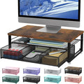 gianotter Computer Monitor Stand Riser with Drawer | Wood Desk Organizers and Accessories Desk Accessories & Workspace Desktop Organizers Storage for Printer Stand (Wood)