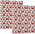 Red Cherry Bow 3 Ring Binder 1.5 Inch 2 Pack with 200 Sheet for Kids School Supplies Women Men Office