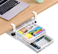 Under Desk Drawer, Clamp on Desk Organizer Slide Out Table Storage No Drill | 2Tier Under desk drawer: clamp on desk organizer, under desk drawer slide out, hanging desk organizer, no drill table storage
