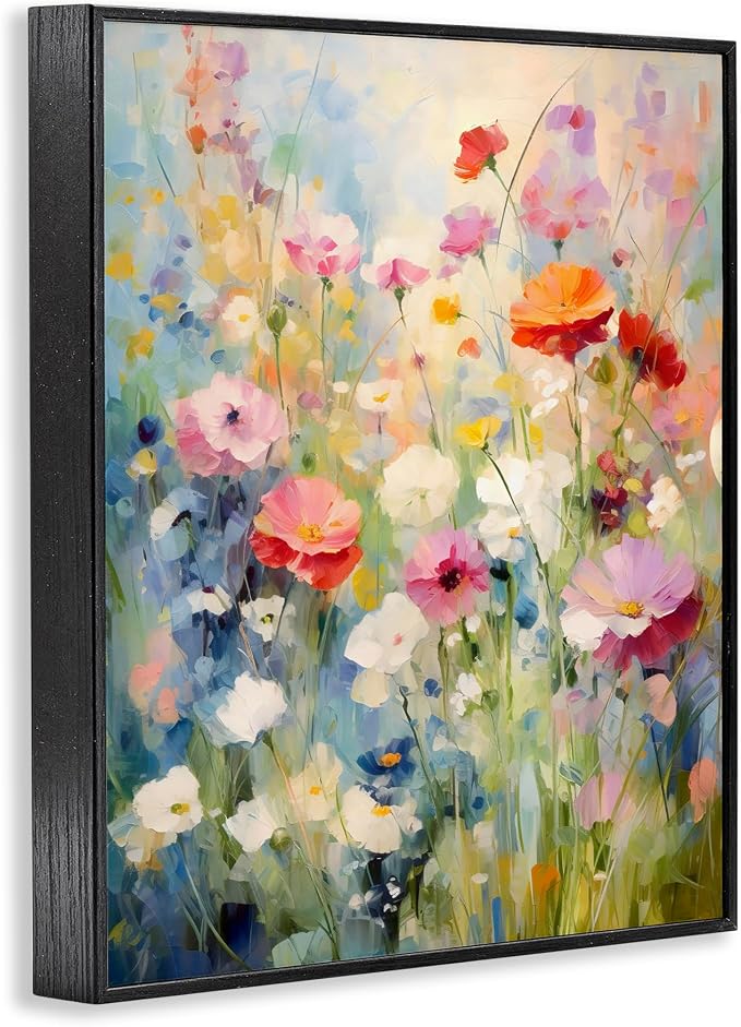 'Wildflower Breeze Impression'| Framed Giclee Art | Stupell Industries | Black, 11 x 14 Inches, Easy to Hang and Sturdy, Made in USA, by Creative Studio