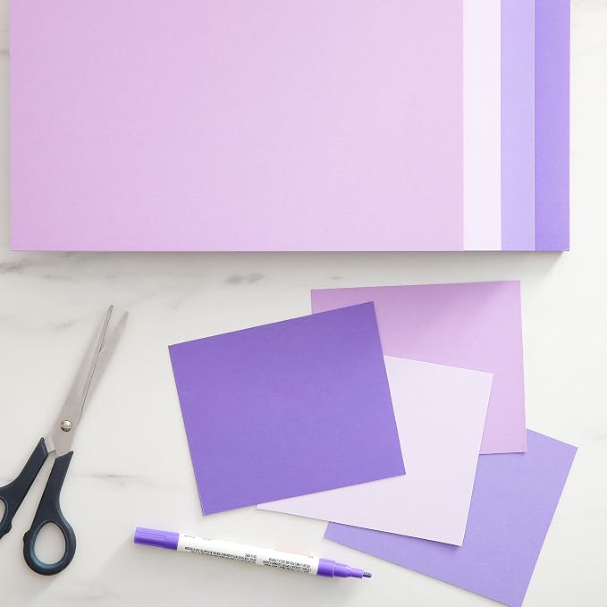 Recollections 100 Sheets Very Violet 8.5” x 11” Cardstock Paper - Acid and Lignin Free Paper for Scrapbooks, Arts & Crafts - 1 Pack