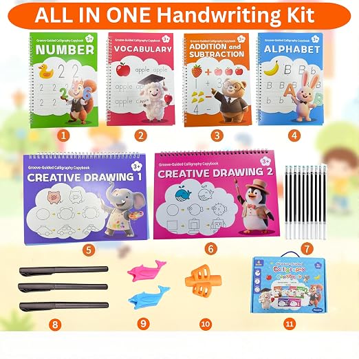 Magic Grooved Writing Practice for Kids 3-5, Large Letters grooved