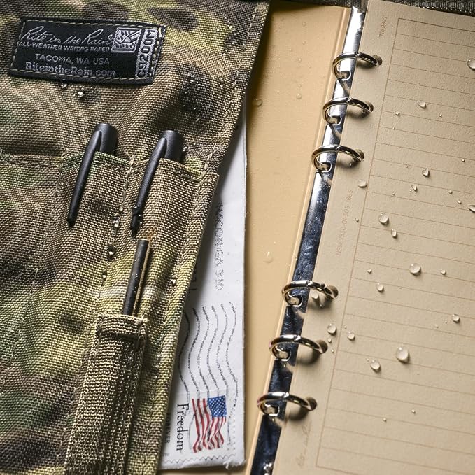 Rite in The Rain Weatherproof Cordura® Fabric, 1/2" Ring Binder Cover, 6.75" x 8.875", Multicam Cover (No. C9200M)