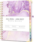 Forvencer Planner 2026-2027, July 2026 - June 2027,8.5x11" Calendar Planner | Weekly and Monthly, Hardcover Planning book with Monthly Tabs, Cute Journal Organizer Notebook for Office School, A4 Size