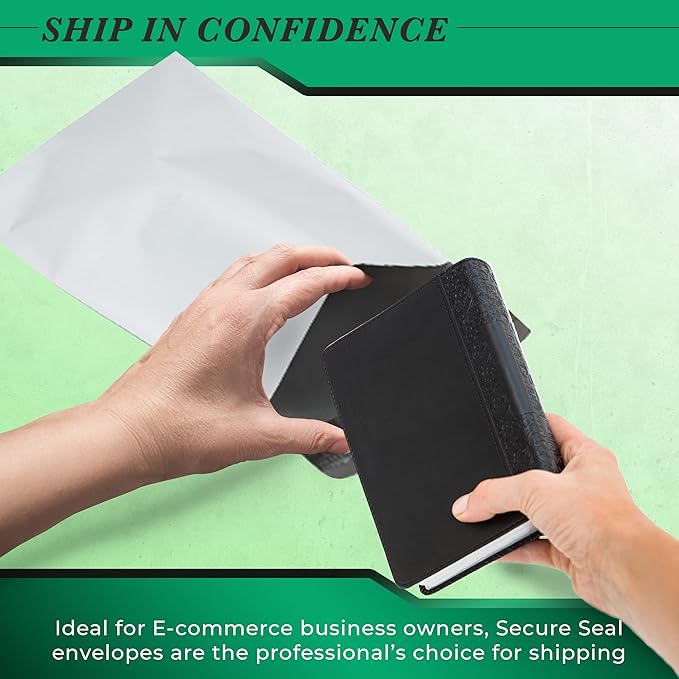 1500 Pack Secure Seal White Poly Mailers Shipping Bags - Safe Shipping with 14x17 Mailers Poly Bags - E-Commerce Poly Bags for Shipping - Self Sealing 2 Mil Poly Shipping Envelopes