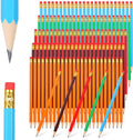 120Pcs #2 Pencils with Eraser, 7.48" Unsharpened Colorful Wooden Pencil, Hexagonal Rainbow Pencils Bulk for Adults Home Office Sketching Supplies