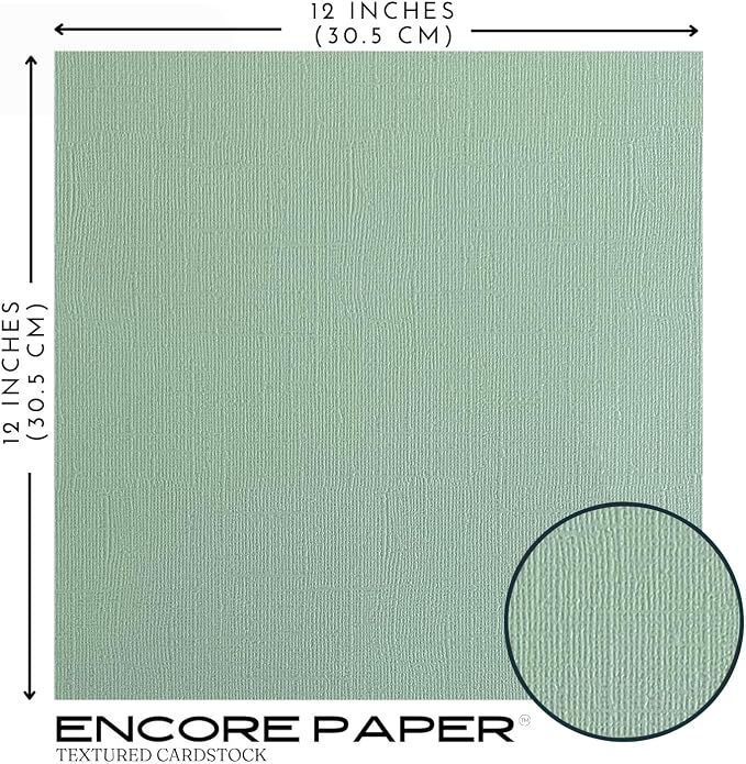 Mint Chocolate Chip—12x12 Textured Cardstock | 80lb Textured Green - Blue Scrapbook Paper | Premium Cardstock for Cricut Cutting | 25 Sheets