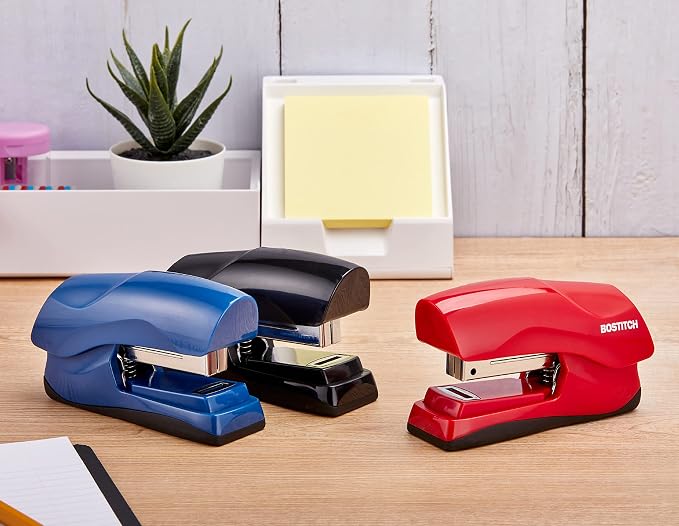 Bostitch Office Heavy Duty 40 Sheet with 1250 Staples and Staple Remover, No Jam Desktop Stapler, School Bulletin Boards, Office & Classroom, Red (B175-RED-VP)