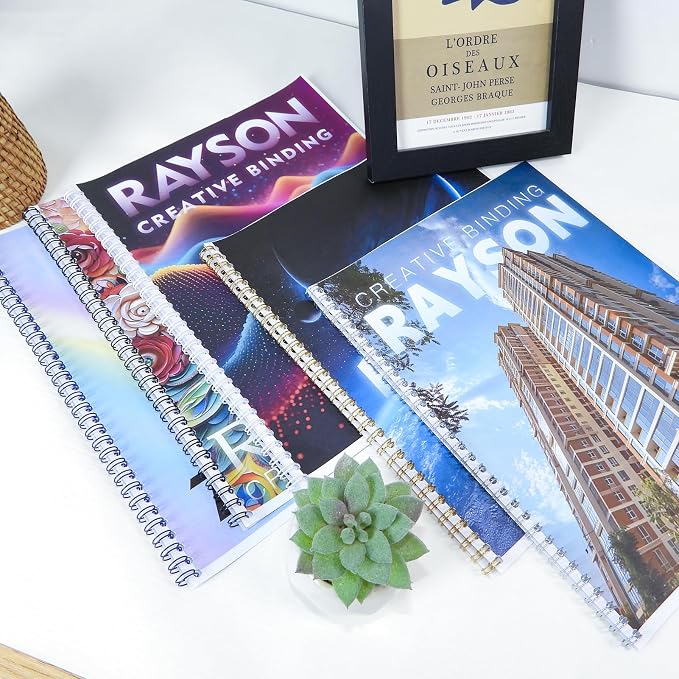 Rayson Wire Binding Spines, 1/2" 3:1 Pitch, 32-Loop, Multicolor, 100 Pack | Includes black, gold, blue, white and silver; choose 1/2" size for medium documents with 3:1 pitch binders.