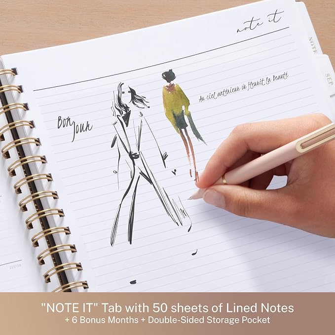 Blue Sky Life Note It 2027 Weekly & Monthly Planner, 8.5"x11", Solid Latte
