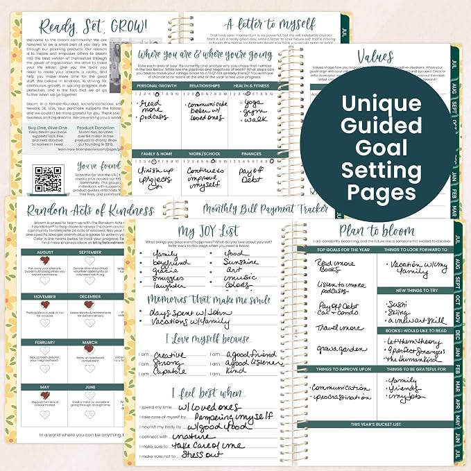 bloom daily planners 2026-2027 Academic Year Pocket Planner (July 2026 - July 2027) 13 Months - SMALL 4” x 6” Weekly Monthly Agenda Organizer & Calendar Book - Butter Yellow Daisies