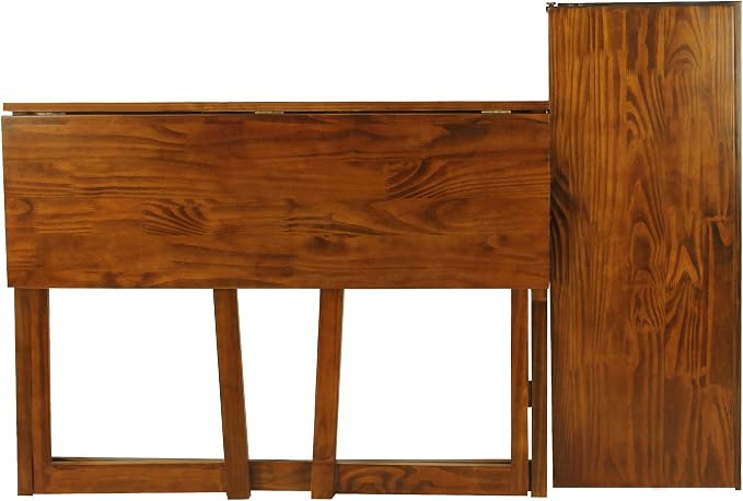 Casual Home Folding Desk with Pull-Out & USB Ports