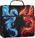 Dragon Phoenix 3 Ring Binder Bag 1.5 inch Binder Organizer with Zipper Shoulder Strap 500 Sheet Documents Storage for School Office