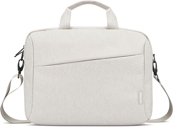 Lenovo 16" Laptop Bag T210 (ECO), Water-Resistant Laptop Sleeve Case with EVA Protective Padding, Dual Compartments, Travel Strap, Eco-Friendly Recycled Material, Fits Up to 16-Inch Laptops, Beige