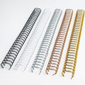 Binditek Metal Wire Binding Spine, 9/16 Inch, 3:1 Pitch,Multi Color 50 Pack | Double Loop Wire Binding Spines, 32-Loop, 120 Sheet Capacity, 5 Assorted Colors (Black, Gold, Silver, White, Rose Gold)