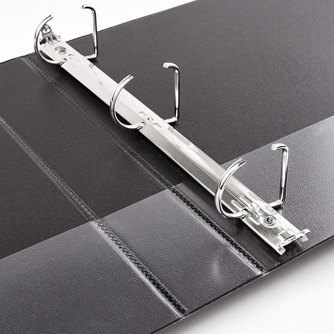 Avery Durable View 3 Ring Binder, 1.5" Slant Rings, 1 Black Binder | For Daily School, Home and Office Use, Tear-Resistant Spine, DuraEdge Split-Resistant Edges, Clear Customizable Covers
