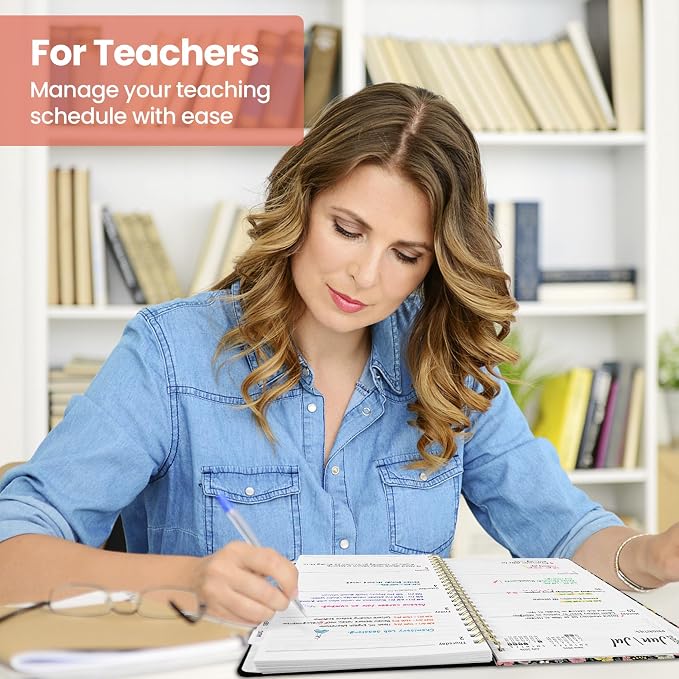 ZOTIA Academic Planner 2026-2027, Monthly & Weekly Jul 2026-Jun 2027 | Starlit Garden, 8.5" x 11" Calendar Planner for Women, Hardcover Pretty Organizer for Women, School Office Home Supplies