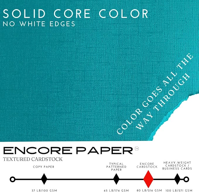 Capri Cove—12x12 Textured Cardstock | 80lb Textured Teal Blue Scrapbook Paper | Premium Cardstock for Cricut Cutting | 25 Sheets