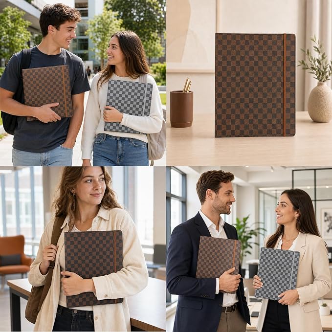 3 Ring Binder with Clipboard,1 Inch Binders with Notepad&5 Dividers with Pockets, Labels,PU Clipboards for School Office(Purple,Letter Size)