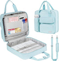 Zipper Binder 3 Ring, 700 Sheets Capacity, Binder 3 Inch with Shoulder Strap Fits 13 Inch Laptop for School and Office,Blue