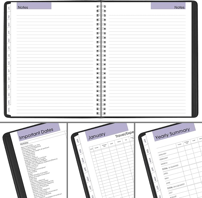 AT-A-GLANCE 2027 Planner Refillable, Weekly & Monthly, 7.5" x 9.25", Executive, DayMinder, Black (G5450027)