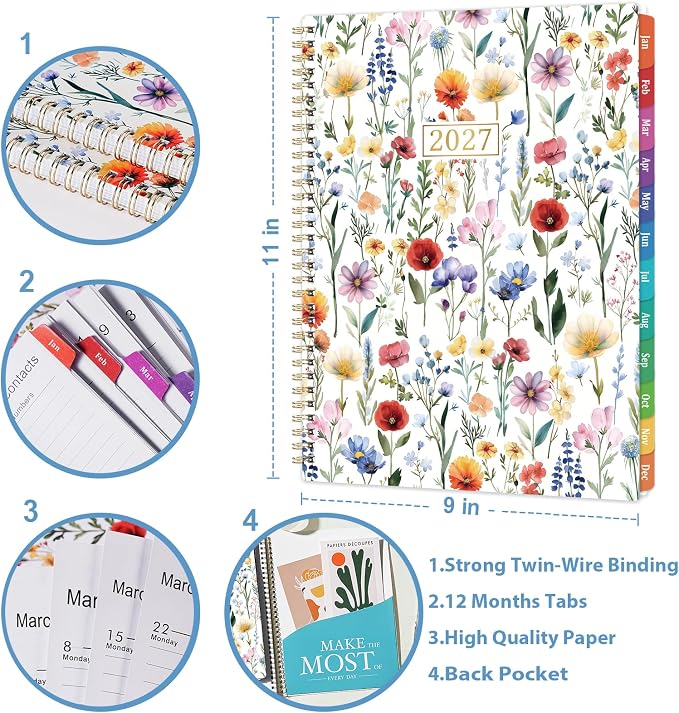 2027 Planner - Jan. 2027 - Dec. 2027, Calendar 2027 for Office, School