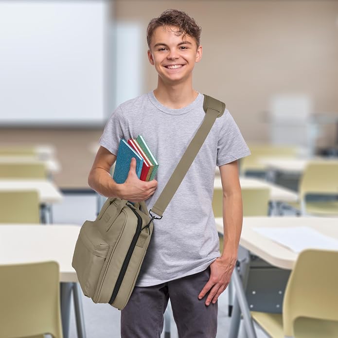 Sturdy 3 Ring Zipper Binder with Strap - 2" Binder with Pockets Holds 500 Sheets, Laptop & More - Durable & Easy to Carry