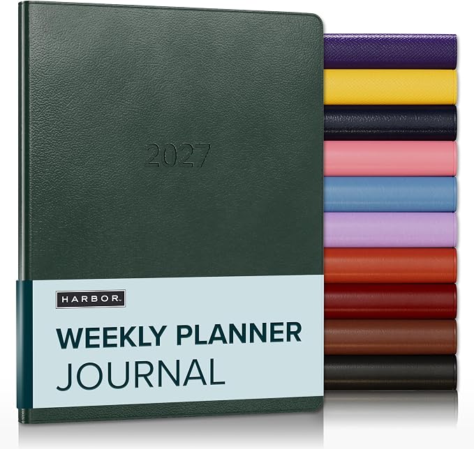 Harbor Weekly Journal Notebook Planner 2027 Leida Pine