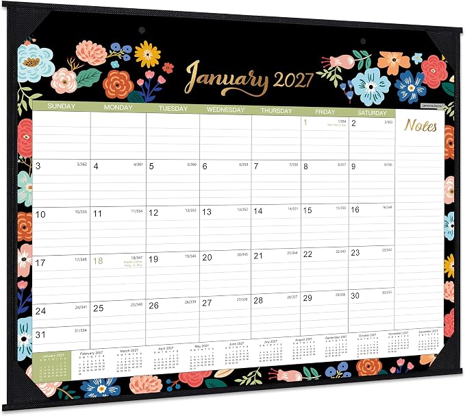 2027 Calendar - 2027 Desk Calendar, 22" x 17", Jan. 2027 - Dec. 2027