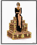 Stylish Gal Suitcases Travel Glam, 11 x 14 Inch Framed Giclée Print | Stupell Industries · By Ziwei Li · Ready to hang · Great for dorms and bedrooms · Made in USA