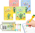 Premium Grooved Handwriting Practice for Kids, Reusable Children's Magic Copybook with Pencil Grips and Pouch, Large Size Calligraphy Workbooks Kit for Pre-School, Kindergarten(30 Refills)