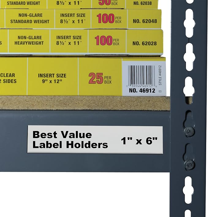 C-Line Self-Adhesive Label Holders, Top Load, 1 X 6, Clear, 50/pack