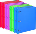 WOT I 12-Pack 1 Inch Telescoping 3 Ring Binder, Expandable Flexible Binder - Patented Design for Easy Portability, Holds 8.5"x11" Paper, Assorted Colors, School Office Supplies