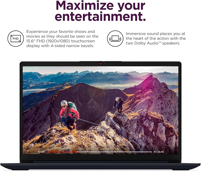 Lenovo IdeaPad 15.6" FHD Touchscreen Laptop, Intel 10-Core 13th Intel i5
