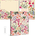 Ospelelf 3 Ring Binder, 1/2 Inch, Cute Floral Binder for Letter Size (11" x 8.5") with 5 Tab Dividers, File Folder Labels and Low Profile Clipboards
