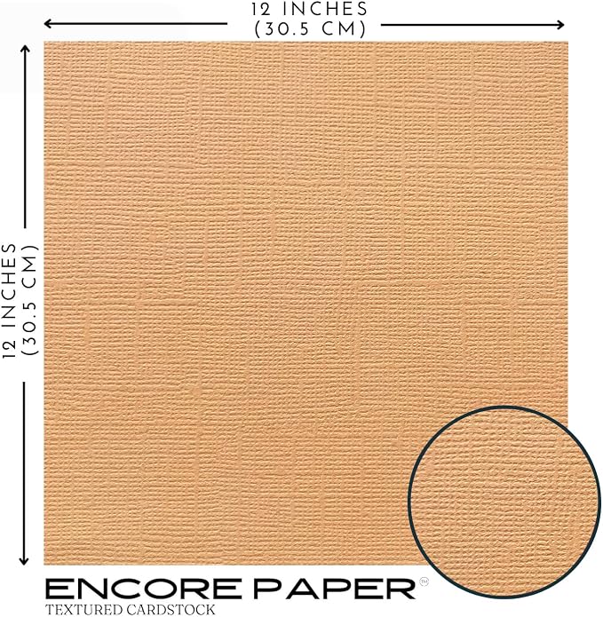 Cantaloupe—12x12 Textured Cardstock | 80lb Textured Orange Scrapbook Paper | Premium Cardstock for Cricut Cutting | 25 Sheets