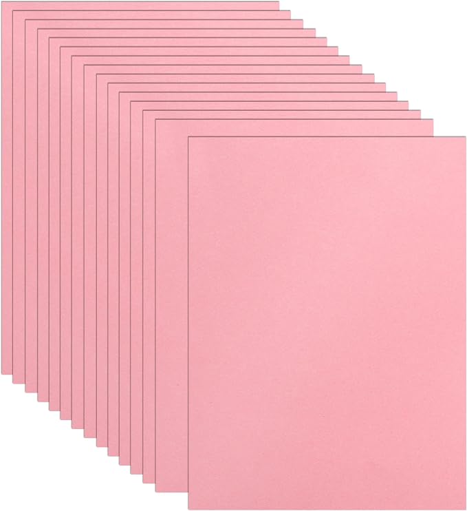 Guakicae 32 Sheets Pink Cardstock 8.5 x 11 Printer Paper 80lb | Premium Paper Card Stock for DIY Cards Making, Scrapbooking, Invitations, Thank You Cards, Anniversary