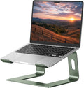 SOUNDANCE Laptop Stand, Aluminum Computer Riser, Ergonomic Laptops Elevator for Desk, Metal Holder Compatible with 10 to 15.6 Inches Notebook Computer, Green